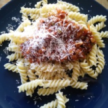 Spaghetti mit Linsenbolognese